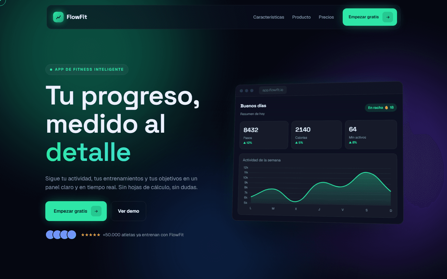 FlowFit · Web · SaaS fitness