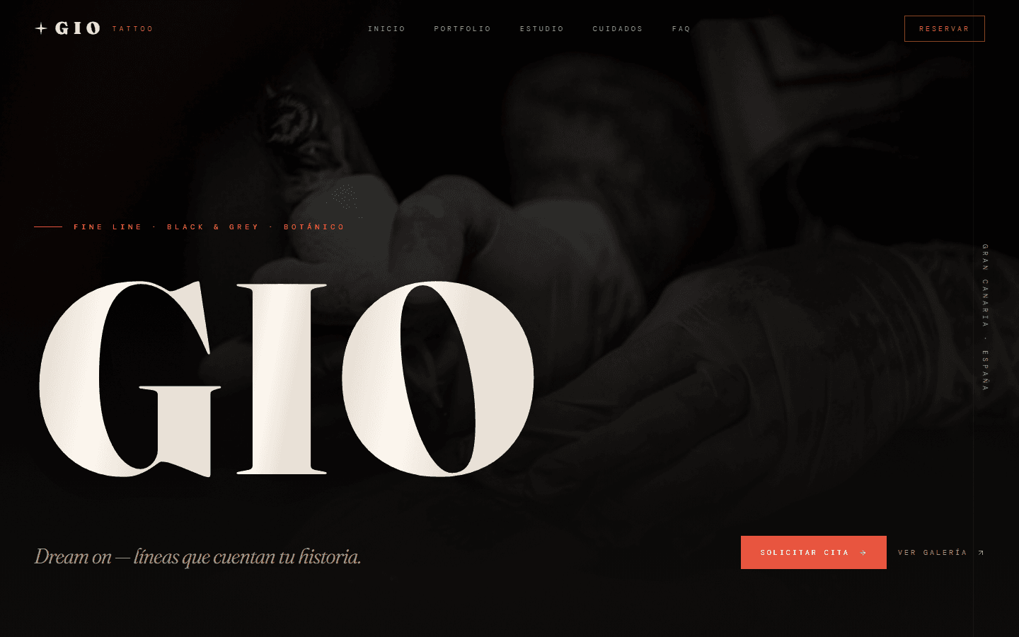 GIO · Web · Estudio de tatuaje